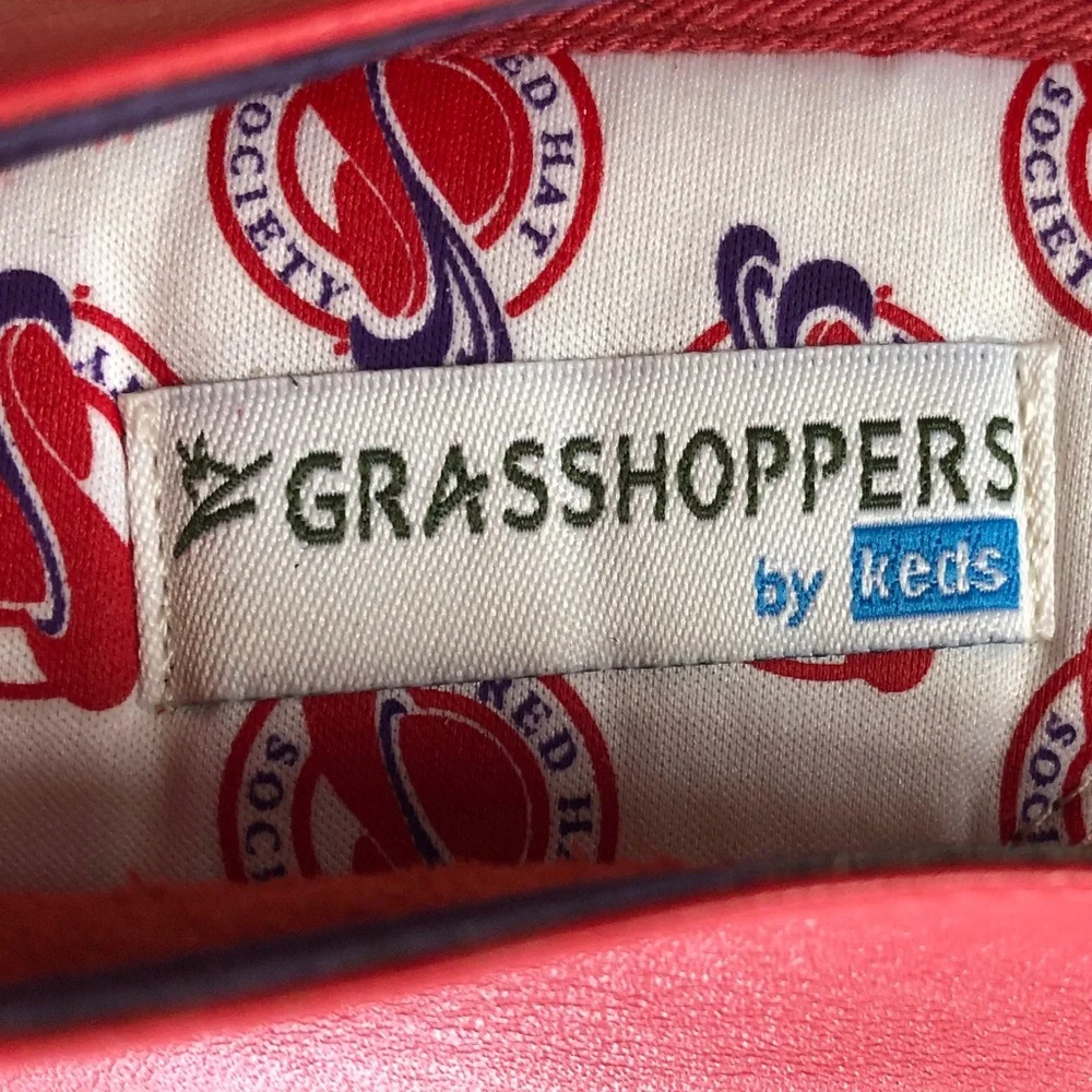 NWOB KEDS Jazztime Red w/Hat Leather Loafers Red Hat Society (7.5M)